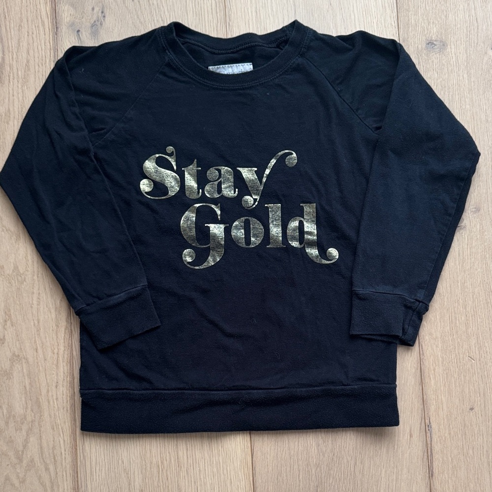 MINI MIOCHE Black and Gold Kids Shirt